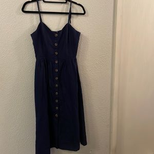 Reformation Navy Midi Dress Size 6